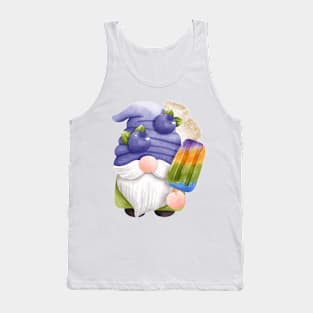 Chillin' with Gnomies: A Frosty Popsicle Adventure (Blueberry) Tank Top